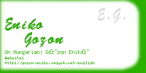 eniko gozon business card